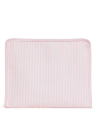 Pink Pimlico stripe TRVL Roadie pouch, available in medium and large