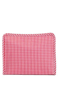 Red gingham TRVL Roadie pouch
