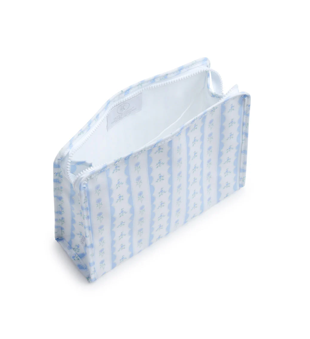 Blue ribbon floral TRVL Roadie pouch