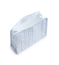 Blue ribbon floral TRVL Roadie pouch