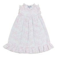 Pink toile sleeve nightgown for baby