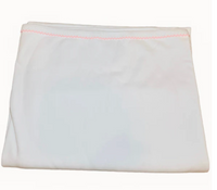 White picot trim baby blanket, available in pink and blue