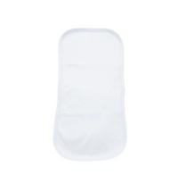 White burp cloth on a white background